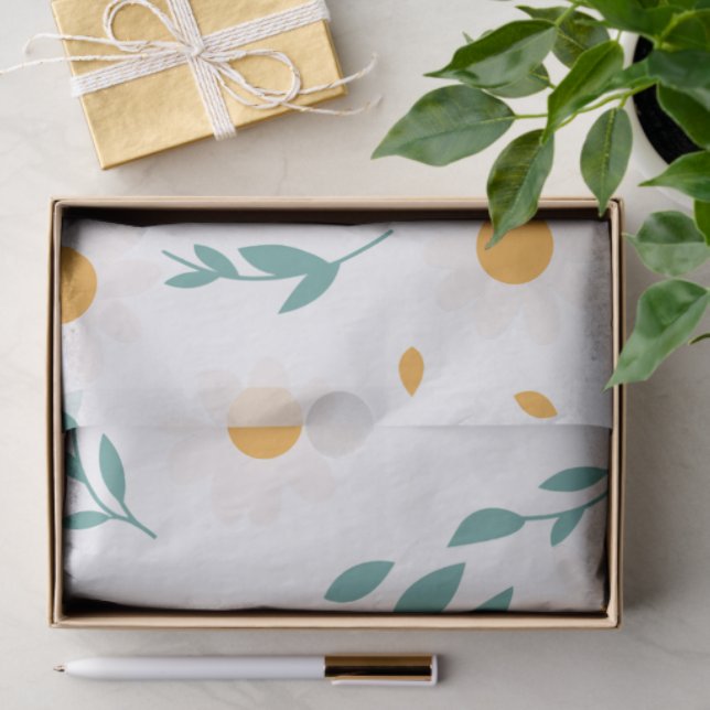 Custom Colorful Floral Pattern Wrapping Tissue Paper (Gift)