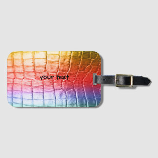 custom colorful leather luggage tag