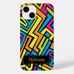 Custom Colorful Neon Graffiti Street Art Pattern  Case-Mate iPhone 14 Case