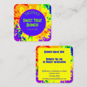 Custom Colorful Sweets Candy Business Promotion  Square Business Card