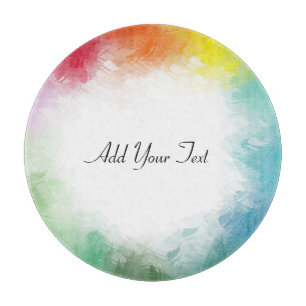 Custom Colorful Template Handwritten Script Modern Cutting Board