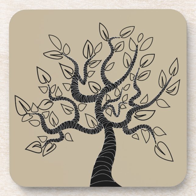 Custom Colors Beverage Coaster Tree of Life Art   (Front)