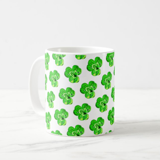 Custom Colors Clovers Mug (Front Left)