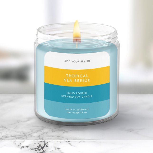 Custom Colors Modern Color Block Product Label (Creator Uploaded)
