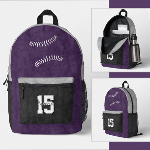 custom colors softball athlete jersey number printed backpack