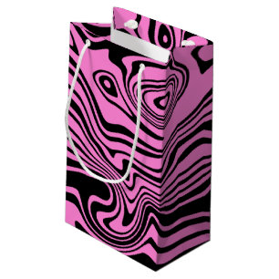 Custom Colors Waves Gift Bag - Pink