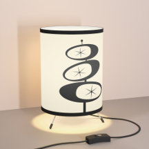 Custom Colour ACCENT LAMP - Retro Atomic Age Print