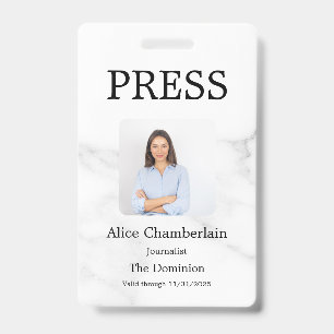 Custom Colour Add Logo Photo Photographer Press Ba Badge