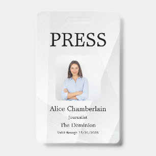 Custom Colour Add Logo Photo Photographer Press Ba Badge