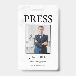 Custom Colour Add Logo Photo Photographer Press Ba Badge