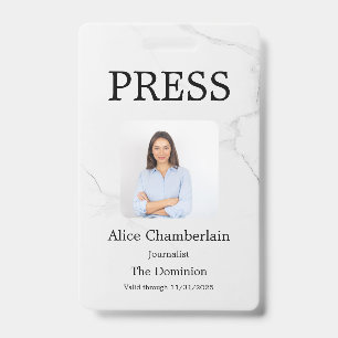 Custom Colour Add Logo Photo Photographer Press Ba Badge