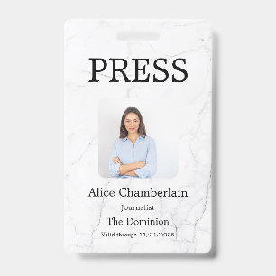 Custom Colour Add Logo Photo Photographer Press Ba Badge