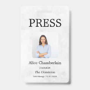 Custom Colour Add Logo Photo Photographer Press Ba Badge