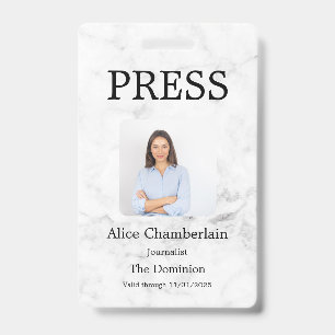 Custom Colour Add Logo Photo Photographer Press Ba Badge