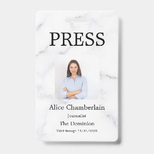 Custom Colour Add Logo Photo Photographer Press Ba Badge