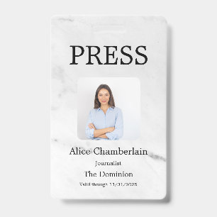Custom Colour Add Logo Photo Photographer Press Ba Badge