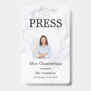 Custom Colour Add Logo Photo Photographer Press Ba Badge