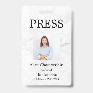 Custom Colour Add Logo Photo Photographer Press Ba Badge