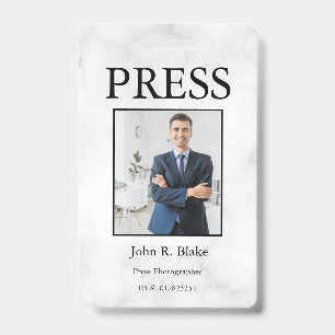 Custom Colour Add Logo Photo Photographer Press Ba Badge