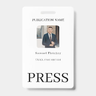 Custom Colour Add Logo Photo Photographer Press Ba Badge