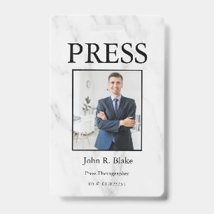 Custom Colour Add Logo Photo Photographer Press Ba Badge