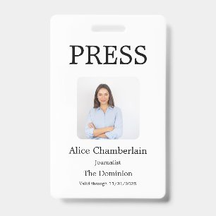 Custom Colour Add Logo Photo Photographer Press Ba Badge