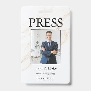 Custom Colour Add Logo Photo Photographer Press Ba Badge