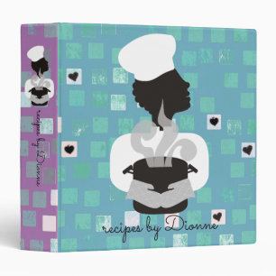 Custom colour African American woman chef aromas Binder