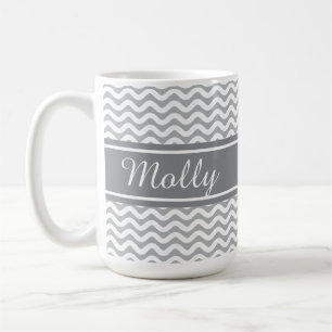 Custom Colour and Name Ripple Pattern Coffee Mug