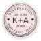 Custom Colour and Text Airmail Stamp on a Sticker