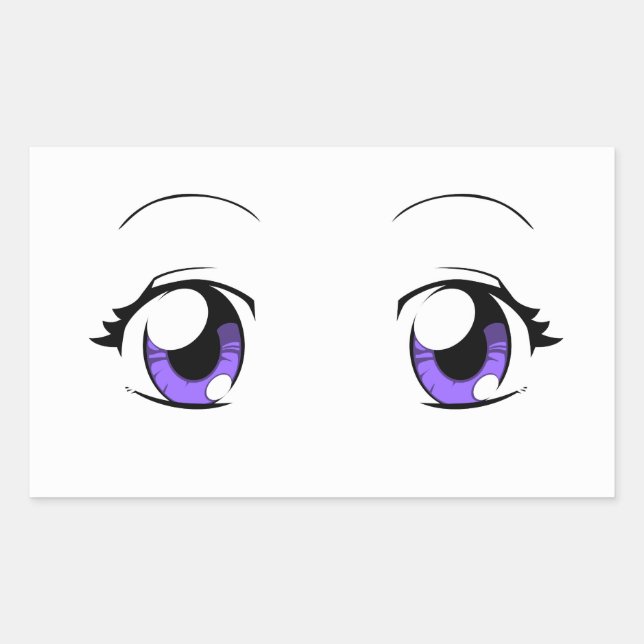 Custom Colour Anime Girl Eyes Sticker (Front)
