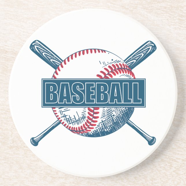 Custom Colour Baseball Coaster (Front)