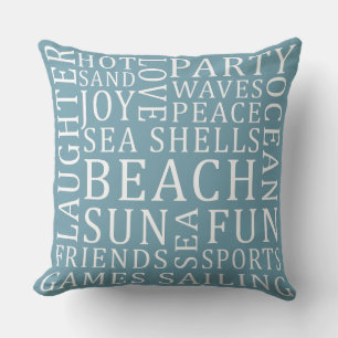 Custom Colour Beach House pillows