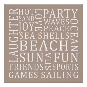 Custom Colour Beach House poster