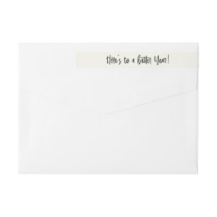Custom Colour Better Year New Year Return Address Wrap Around Label