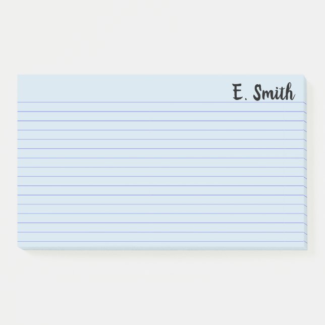 Custom Colour Blue Personalized Large Post-it Notes (Front)