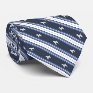 Custom Colour Border Terrier Striped Tie