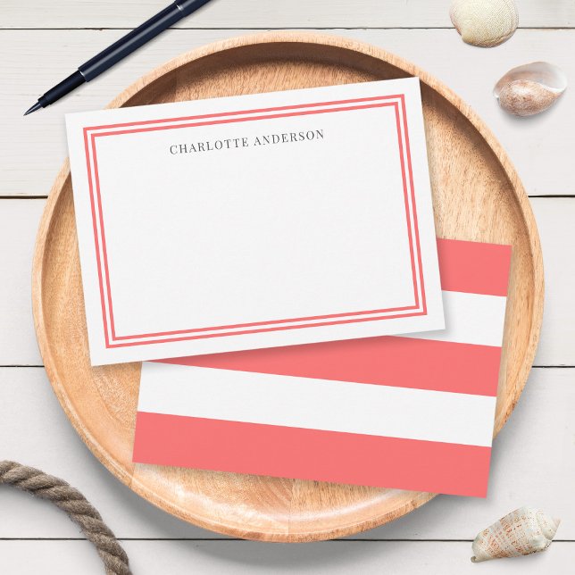 Custom Colour Borders & White Stripes Personalized Card (Creator Uploaded)