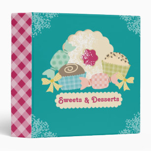 Custom colour candy truffle cookie baking recipe binder