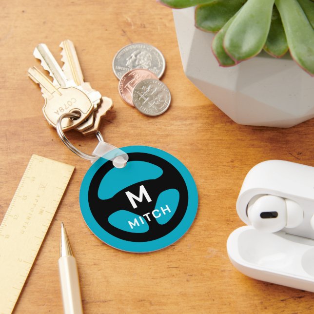 Custom colour car steering wheel keychain for keys (Desk)
