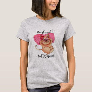 Custom Colour Cat Themed Gifts I Survived Funny Ca T-Shirt