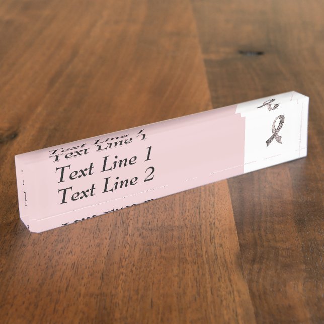 Custom Colour Cause Awareness Ribbon Nameplate (Side)