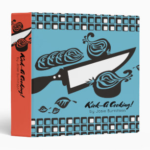Custom colour chefs knife onion recipe cookbook binder