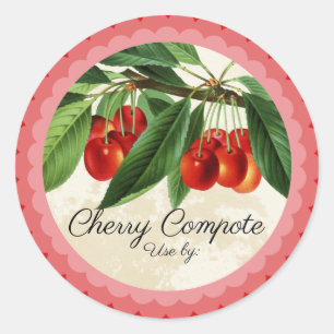 custom colour cherry cherries fruit canning label