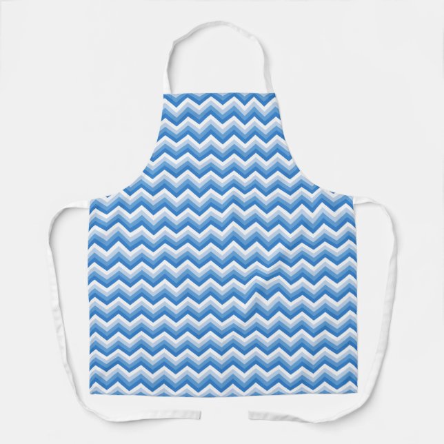Custom Colour Chevron Pattern Apron (Front)