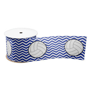 Custom Colour Chevron Volleyball Ribbon Satin Ribbon