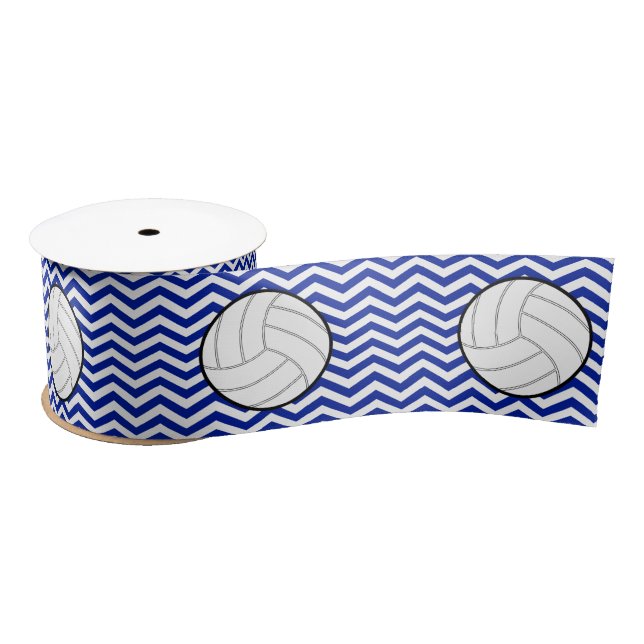 Custom Colour Chevron Volleyball Ribbon Satin Ribbon (Spool)