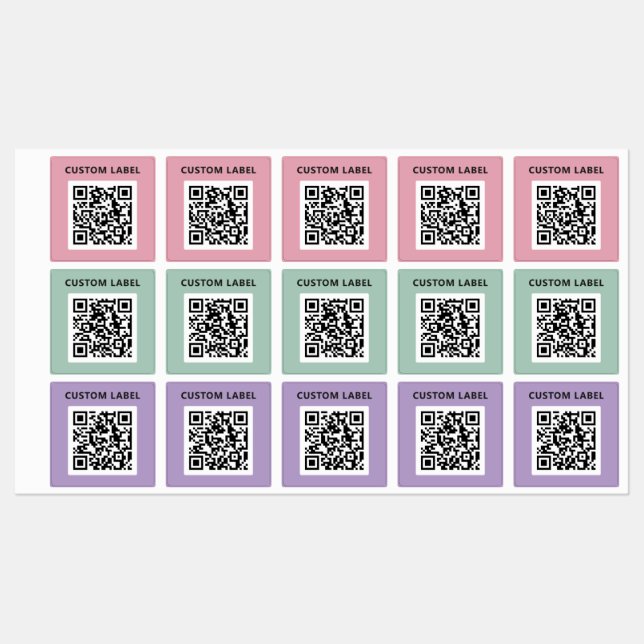 Custom Colour Coded Organization QR Code Stickers (Sheet)