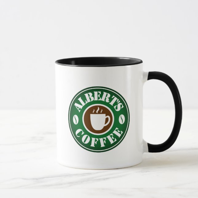Custom colour coffee mug with personalized name (Right)