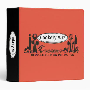 Custom colour cooking baking kitchen utensils binder